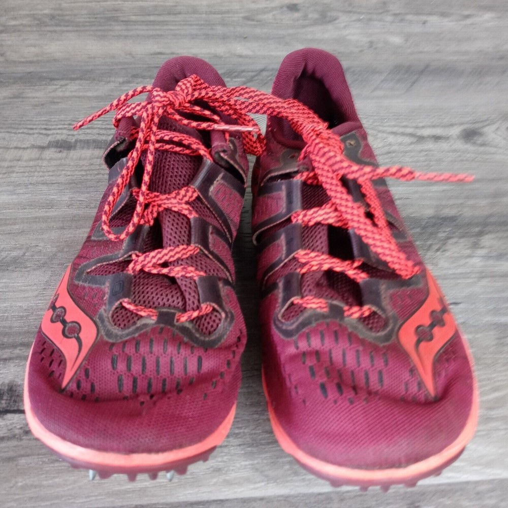 Saucony Carrera XC 3 Flat Women's Track Running Shoes Berry Viz Red Size 7
